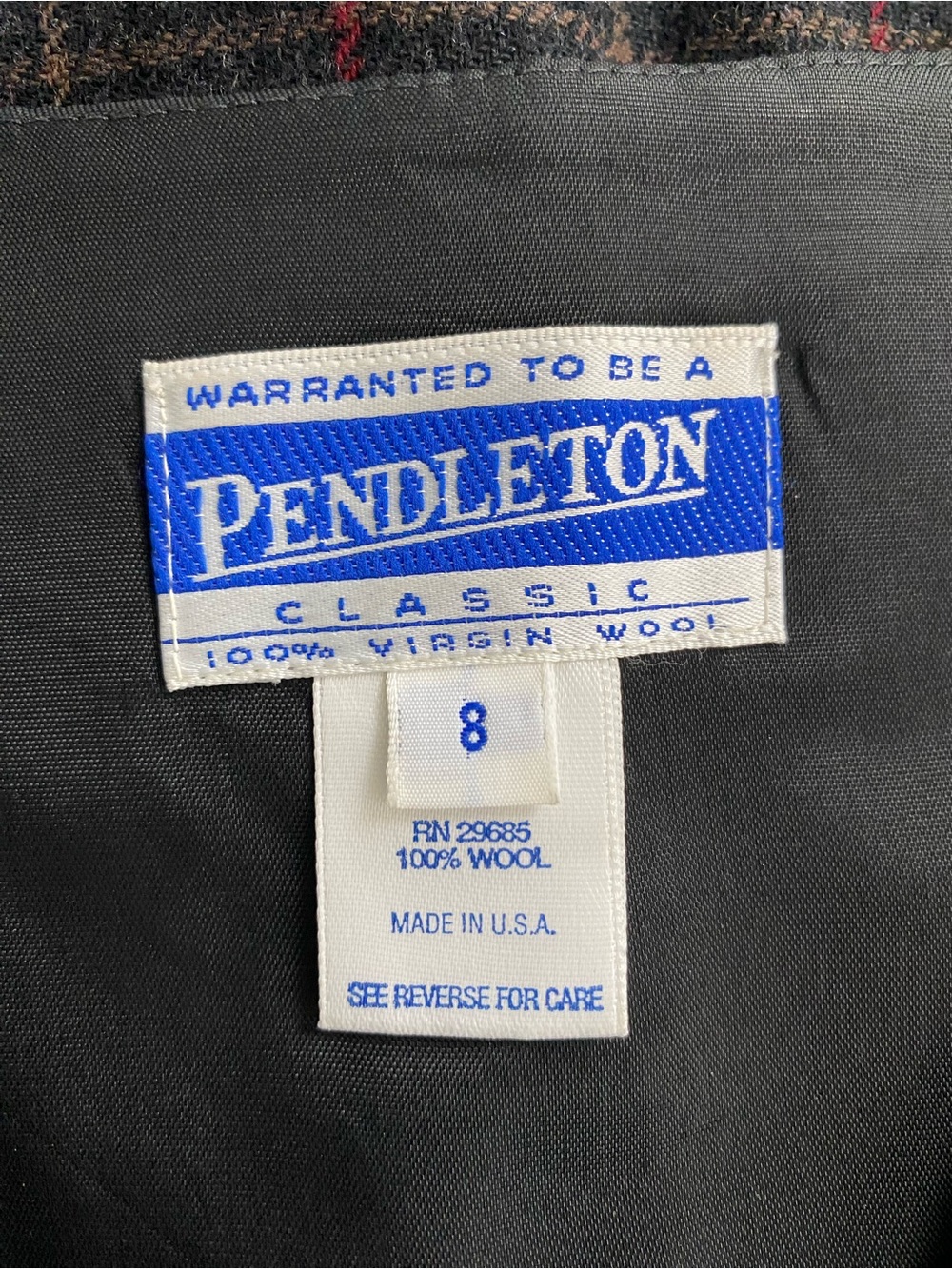 Pendleton Vintage Virgin Wool Plaid Vest Waistcoat | Gray/Multicolor - Picture 12 of 15